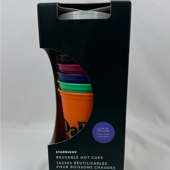 Brand New 2020 Starbucks Reusable Glow In The Dark Hot Cups Brand New (6) - Picture 1 of 2